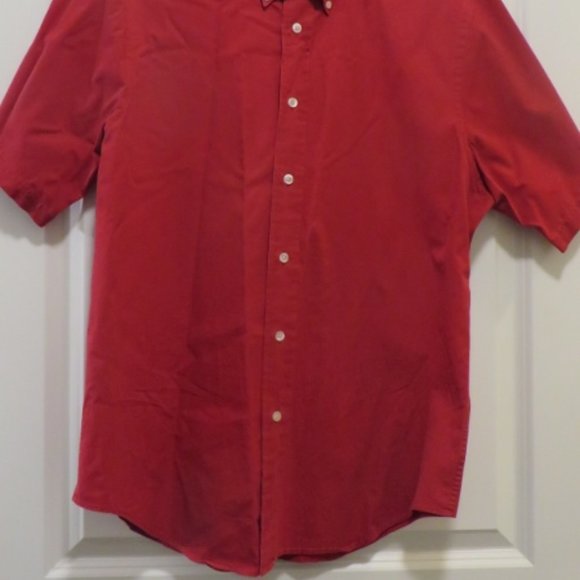 Bright Pastel Red Summer Shirt - Roundtree & Yorke - Large - Picture 2 of 5